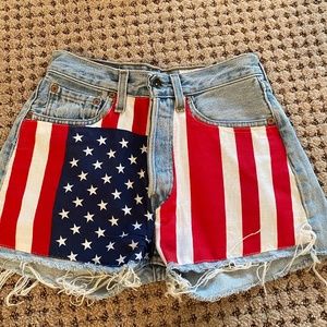 Riley Flag high wasted jean shorts